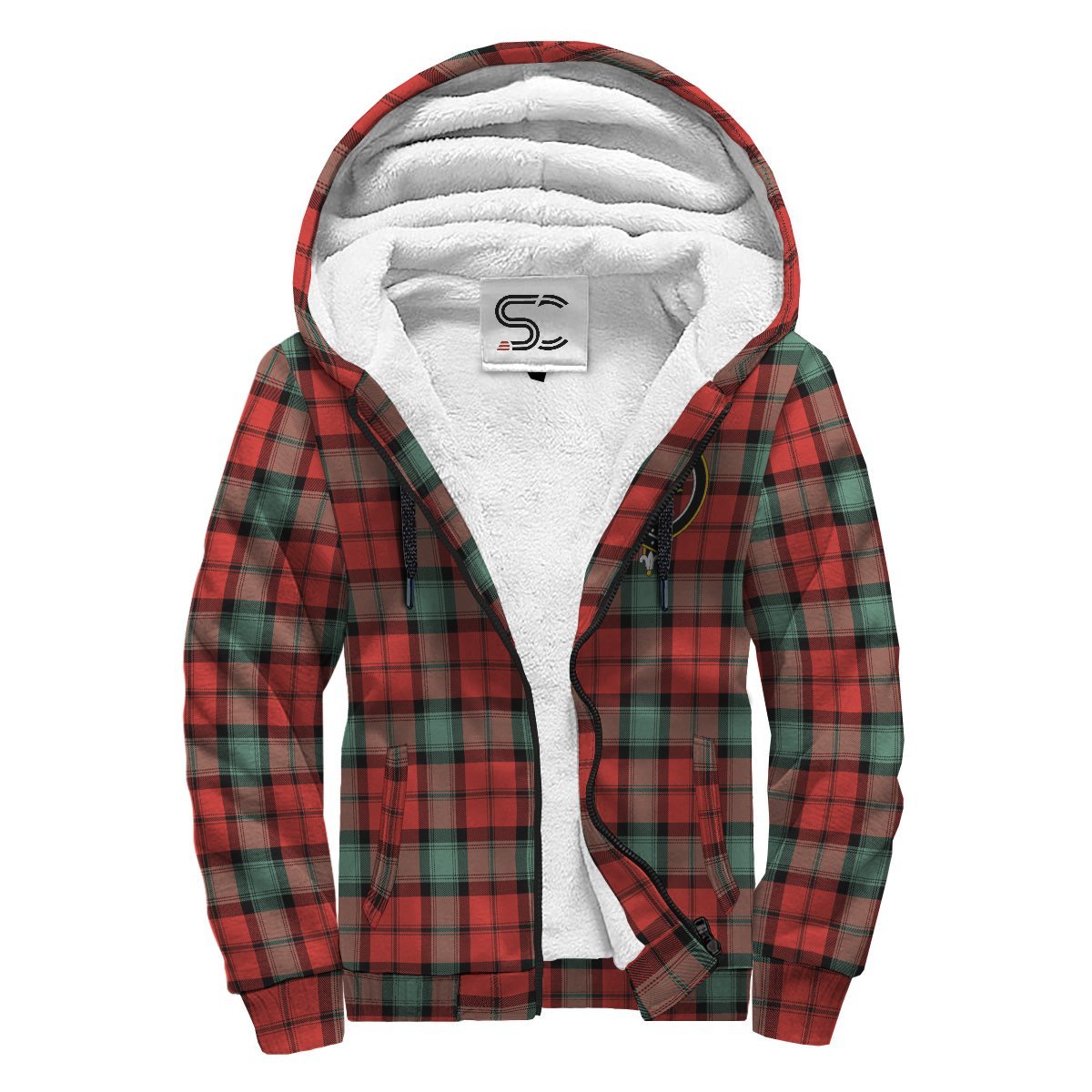 Kerr Ancient Tartan Crest Sherpa Hoodie