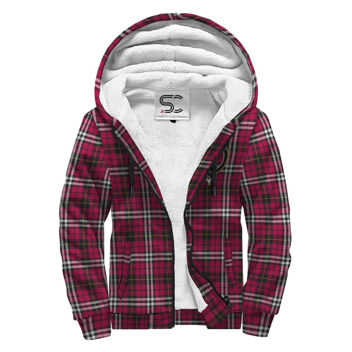 Little Tartan Crest Sherpa Hoodie