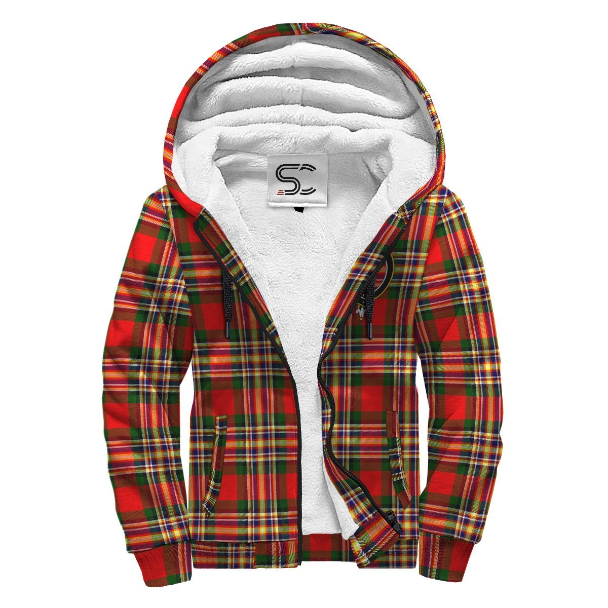 MacGill Modern Tartan Crest Sherpa Hoodie