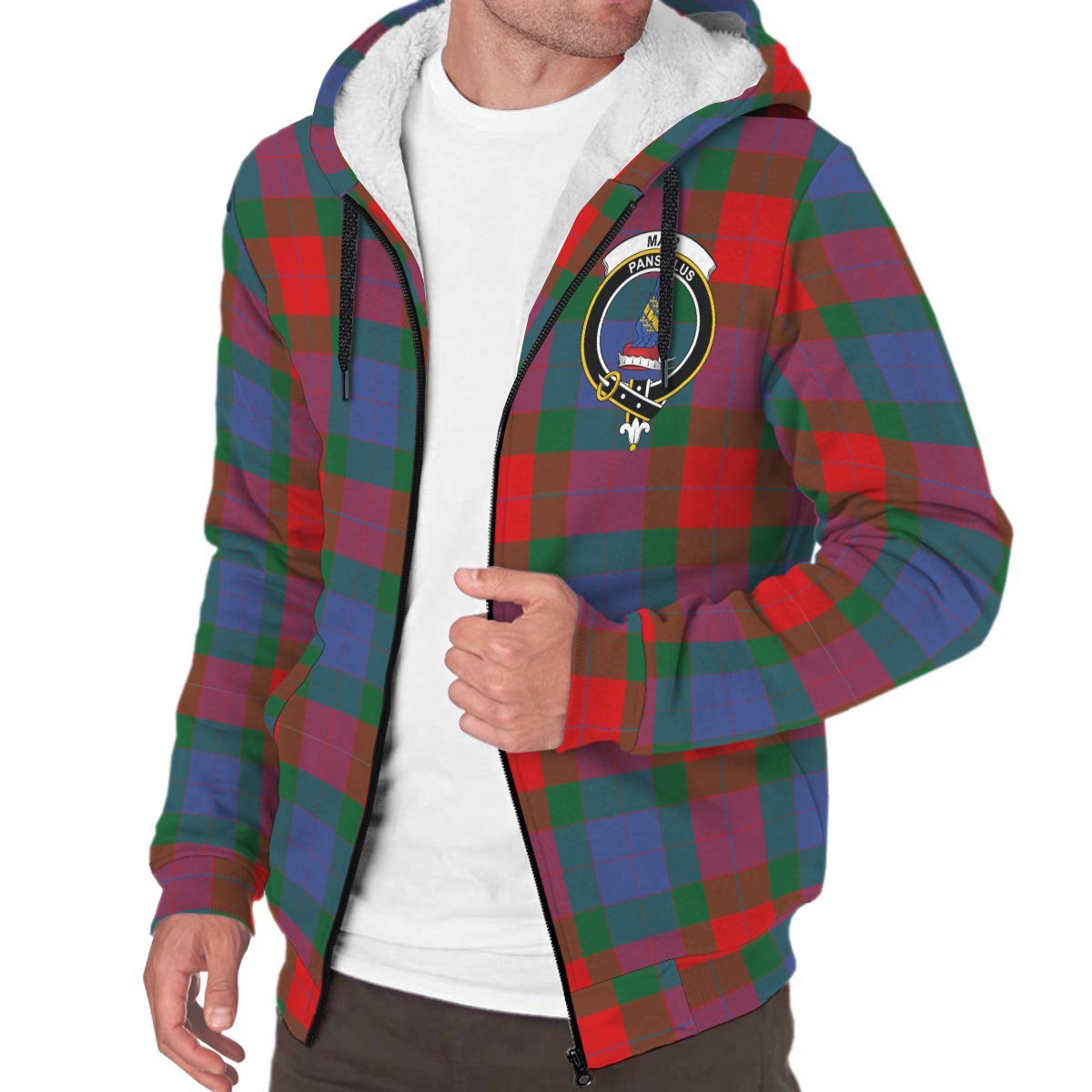 Mar Tartan Crest Sherpa Hoodie