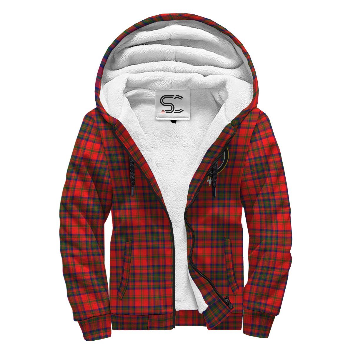 Matheson Modern Tartan Crest Sherpa Hoodie