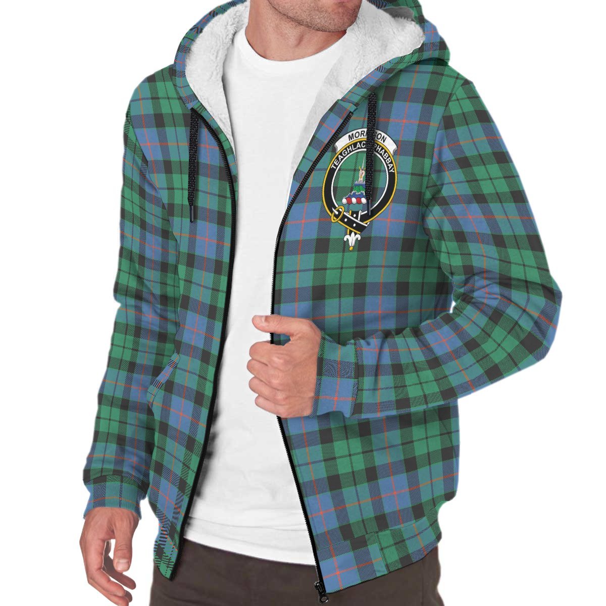 Morrison Ancient Tartan Crest Sherpa Hoodie