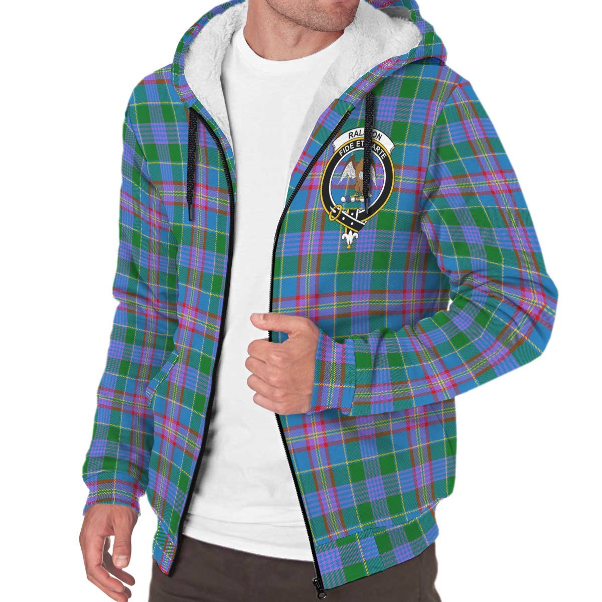 Ralston Tartan Crest Sherpa Hoodie