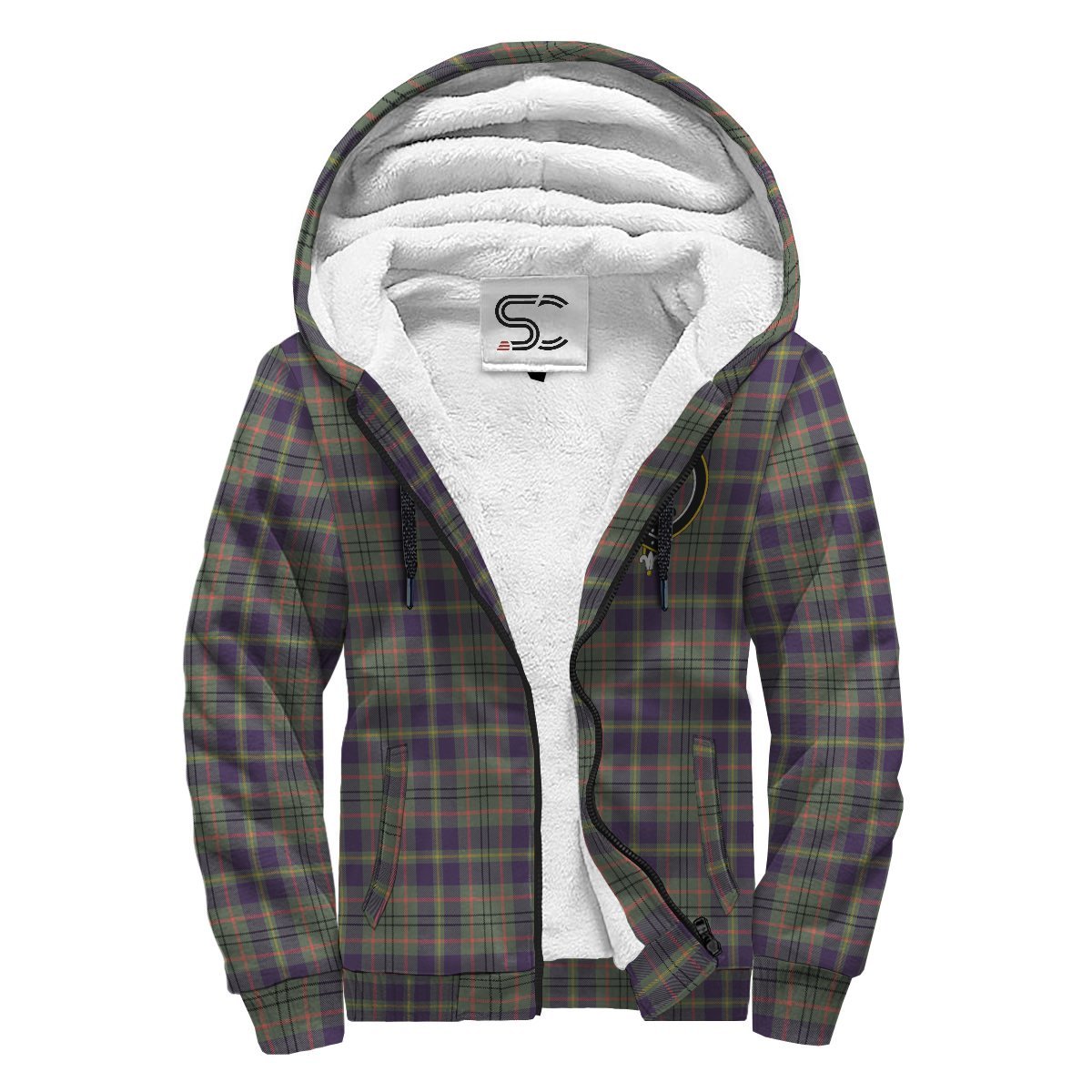 Tailyour Weathered Tartan Crest Sherpa Hoodie