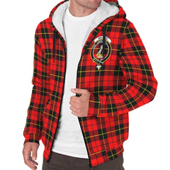 Wallace Hunting - Red Tartan Crest Sherpa Hoodie