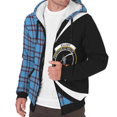 Elliot Ancient Tartan Crest Sherpa Hoodie - Circle Style