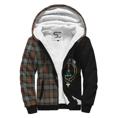 Fergusson Weathered Tartan Crest Sherpa Hoodie - Circle Style