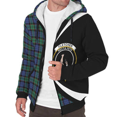 Fletcher Ancient Tartan Crest Sherpa Hoodie - Circle Style