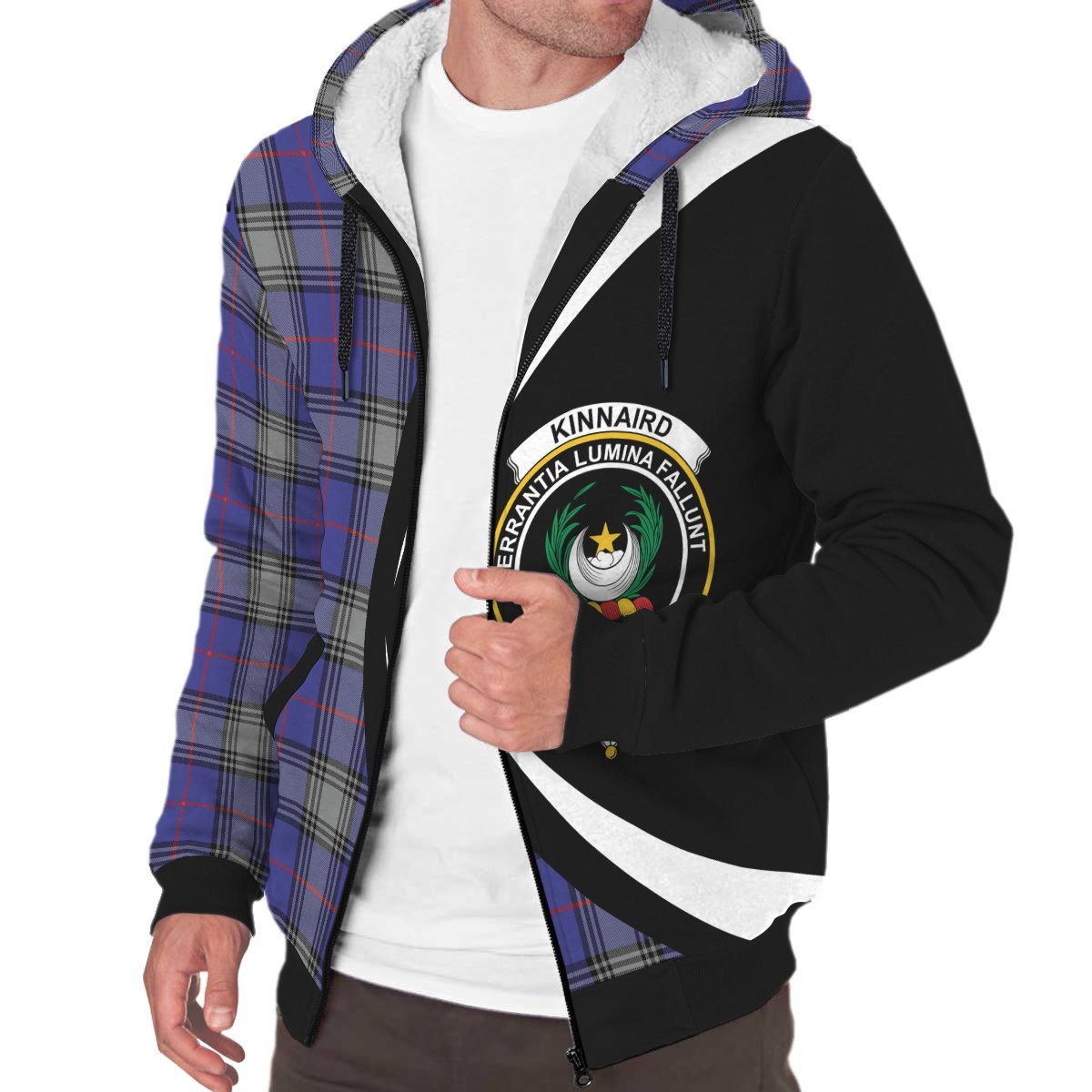 Kinnaird Tartan Crest Sherpa Hoodie - Circle Style