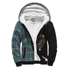 Leslie Hunting Ancient Tartan Crest Sherpa Hoodie - Circle Style