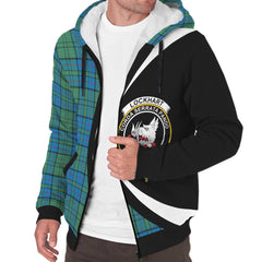 Lockhart Tartan Crest Sherpa Hoodie - Circle Style