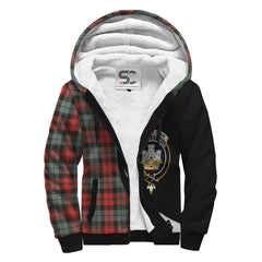 MacLachlan Weathered Tartan Crest Sherpa Hoodie - Circle Style