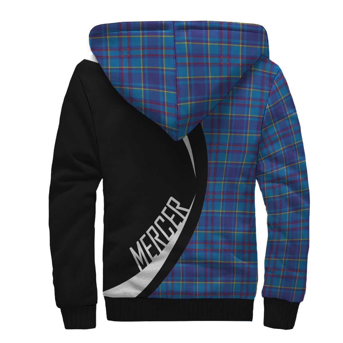 Mercer Modern Tartan Crest Sherpa Hoodie - Circle Style