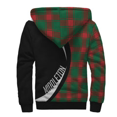 Middleton Modern Tartan Crest Sherpa Hoodie - Circle Style