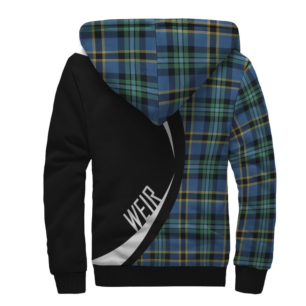 Weir Ancient Tartan Crest Sherpa Hoodie - Circle Style