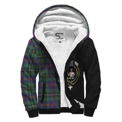 Wood Modern Tartan Crest Sherpa Hoodie - Circle Style