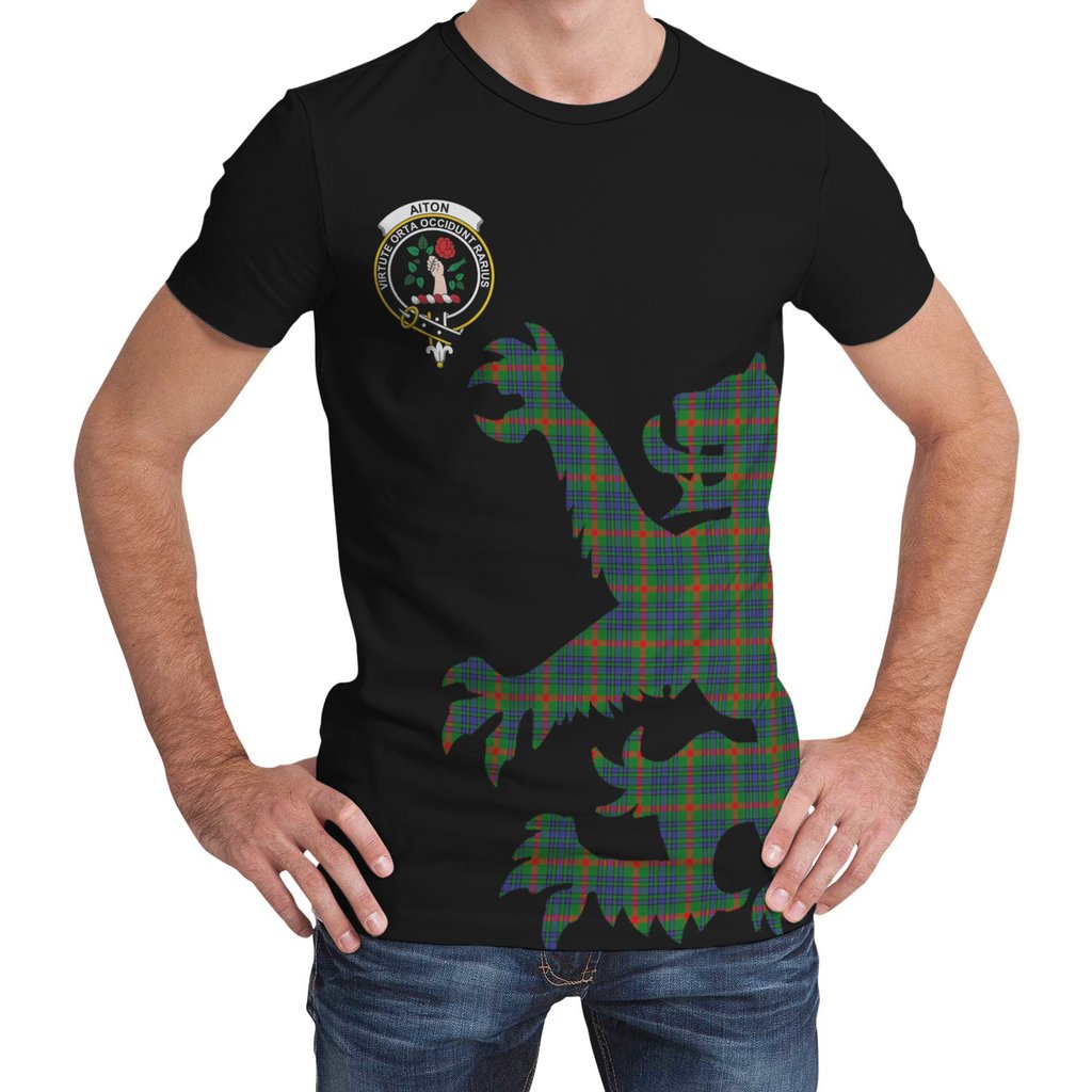 Aiton Family Tartan Crest Lion Style T-shirt