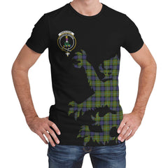 Fergusson Modern Tartan Crest Lion Style T-shirt