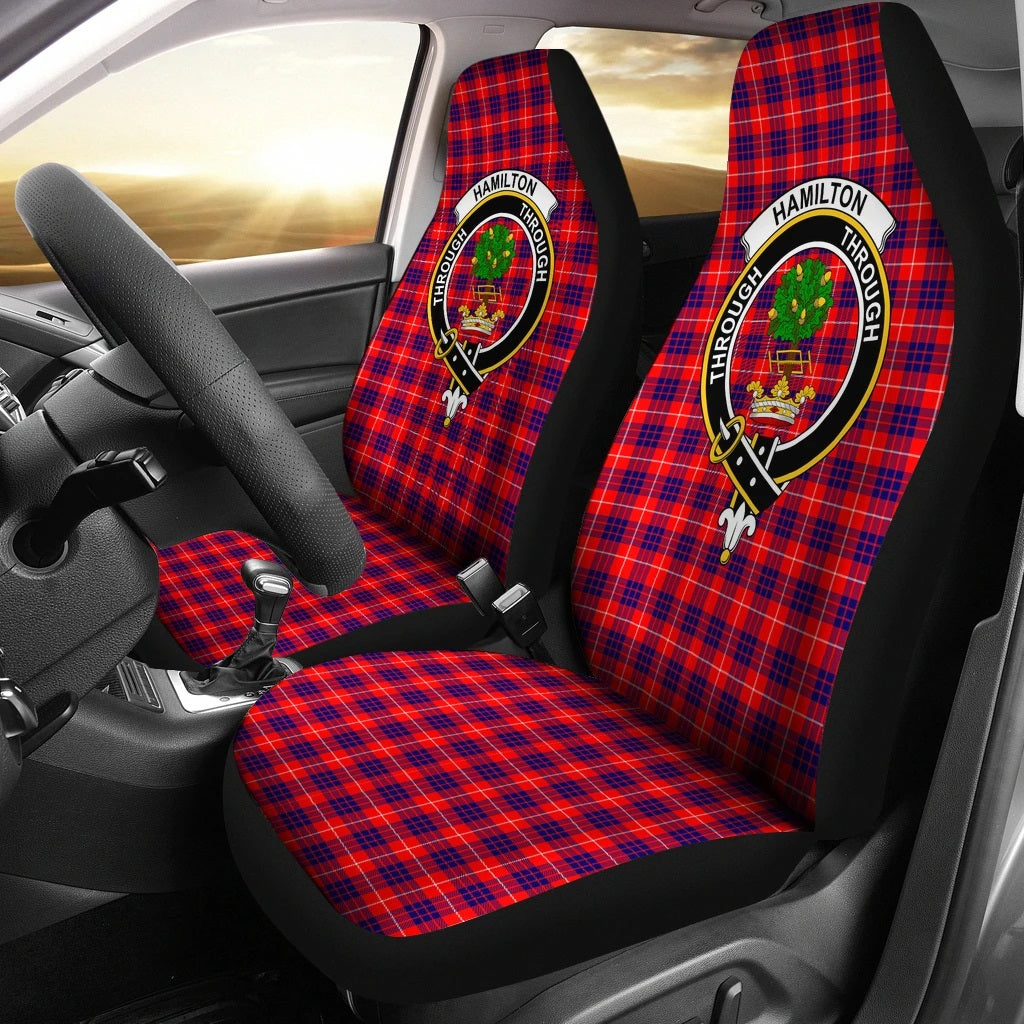 Hamilton Ancient Family Modern Tartan Crest Car seat cover
