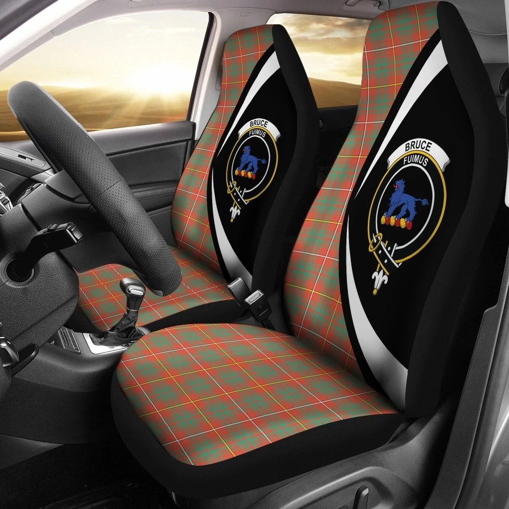 Bruce Family Tartan Crest Car seat cover