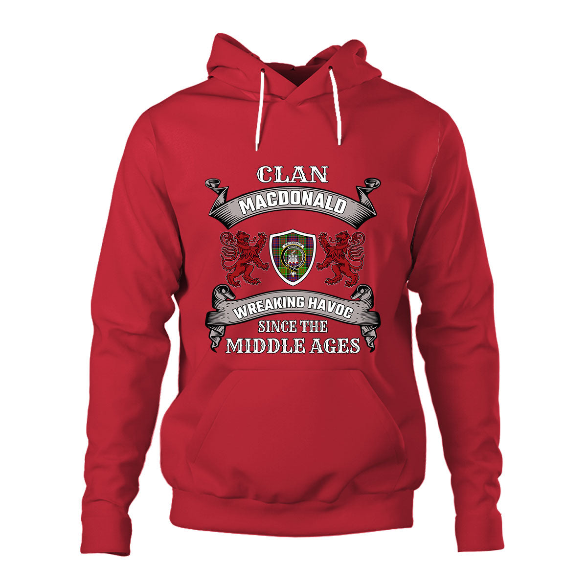 MacDonald (Clan Ranald) Family Tartan - 2D Unisex Hoodie