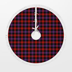 Broun Modern Tartan Christmas Tree Skirt