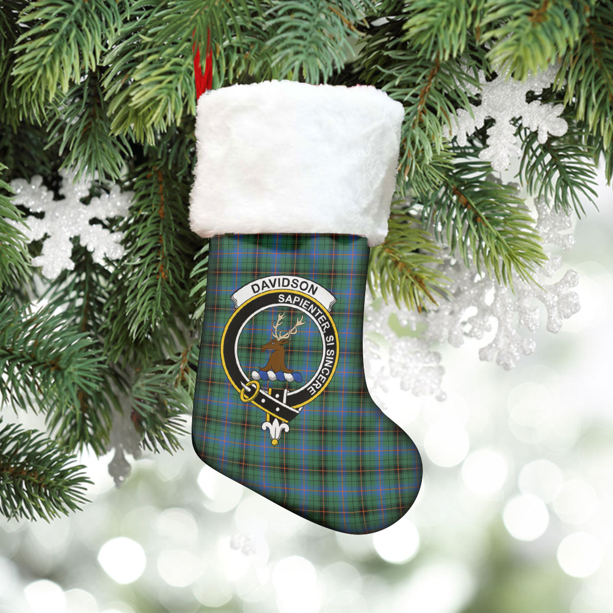 Davidson Ancient Tartan Crest Christmas Stocking