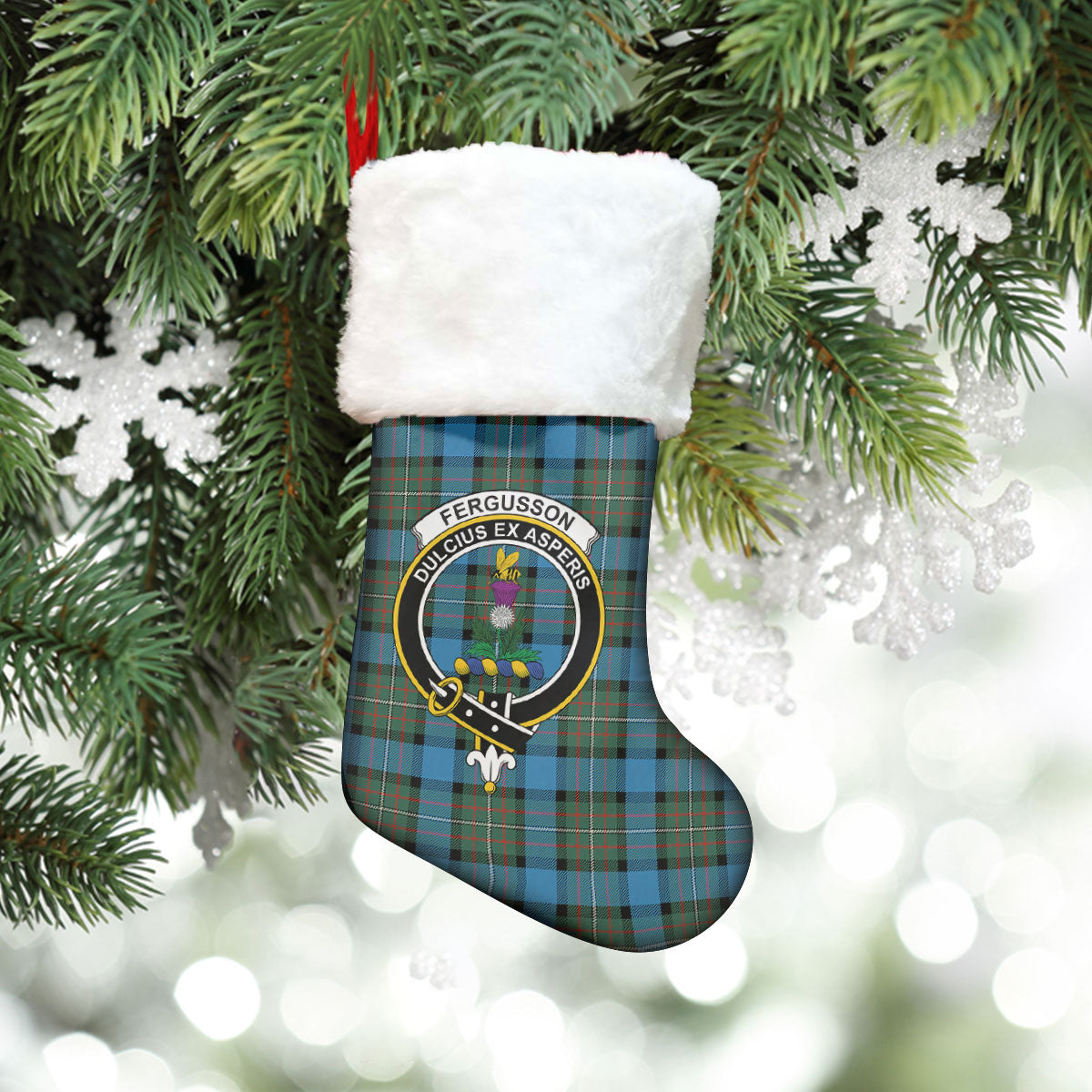 Fergusson Ancient Tartan Crest Christmas Stocking