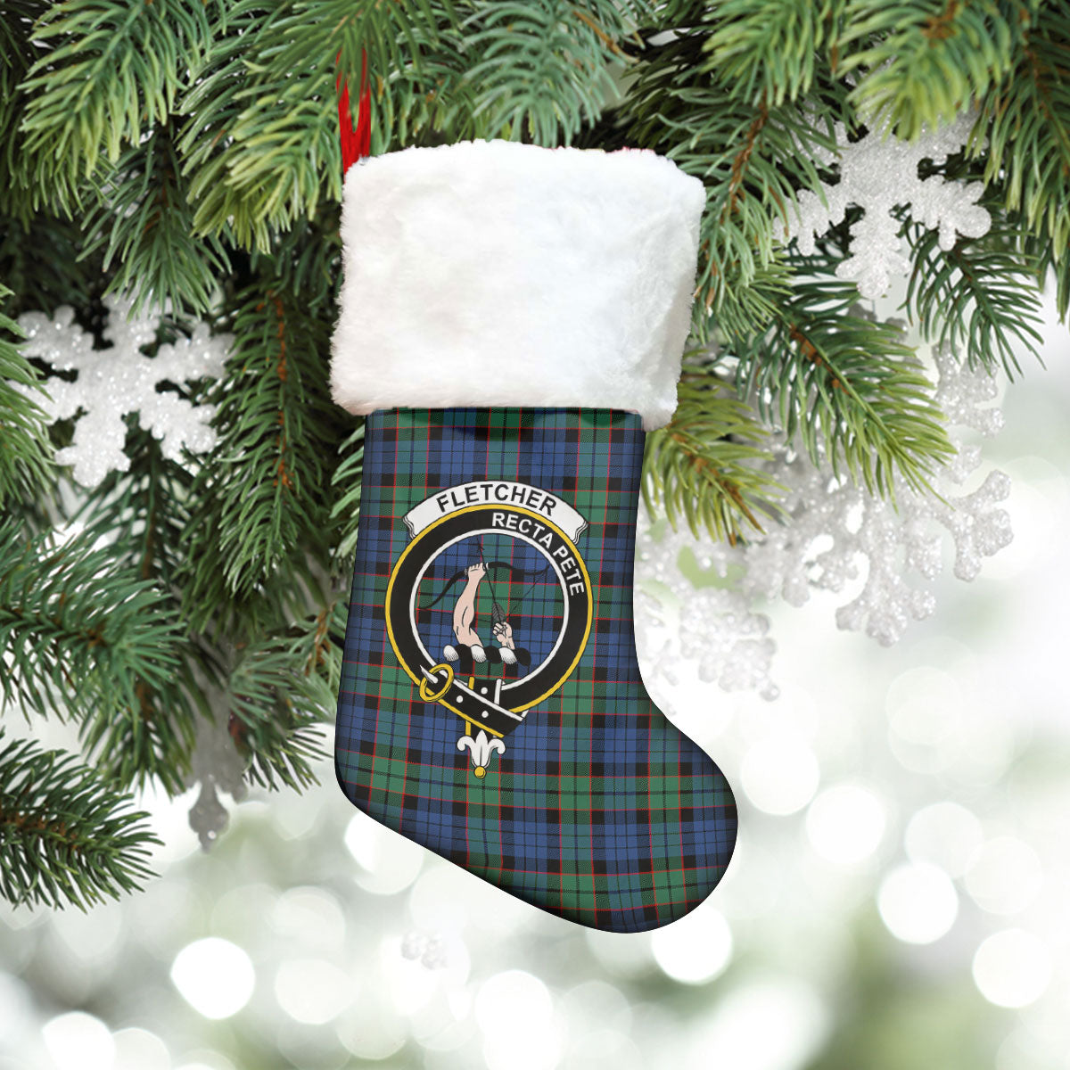 Fletcher Ancient Tartan Crest Christmas Stocking