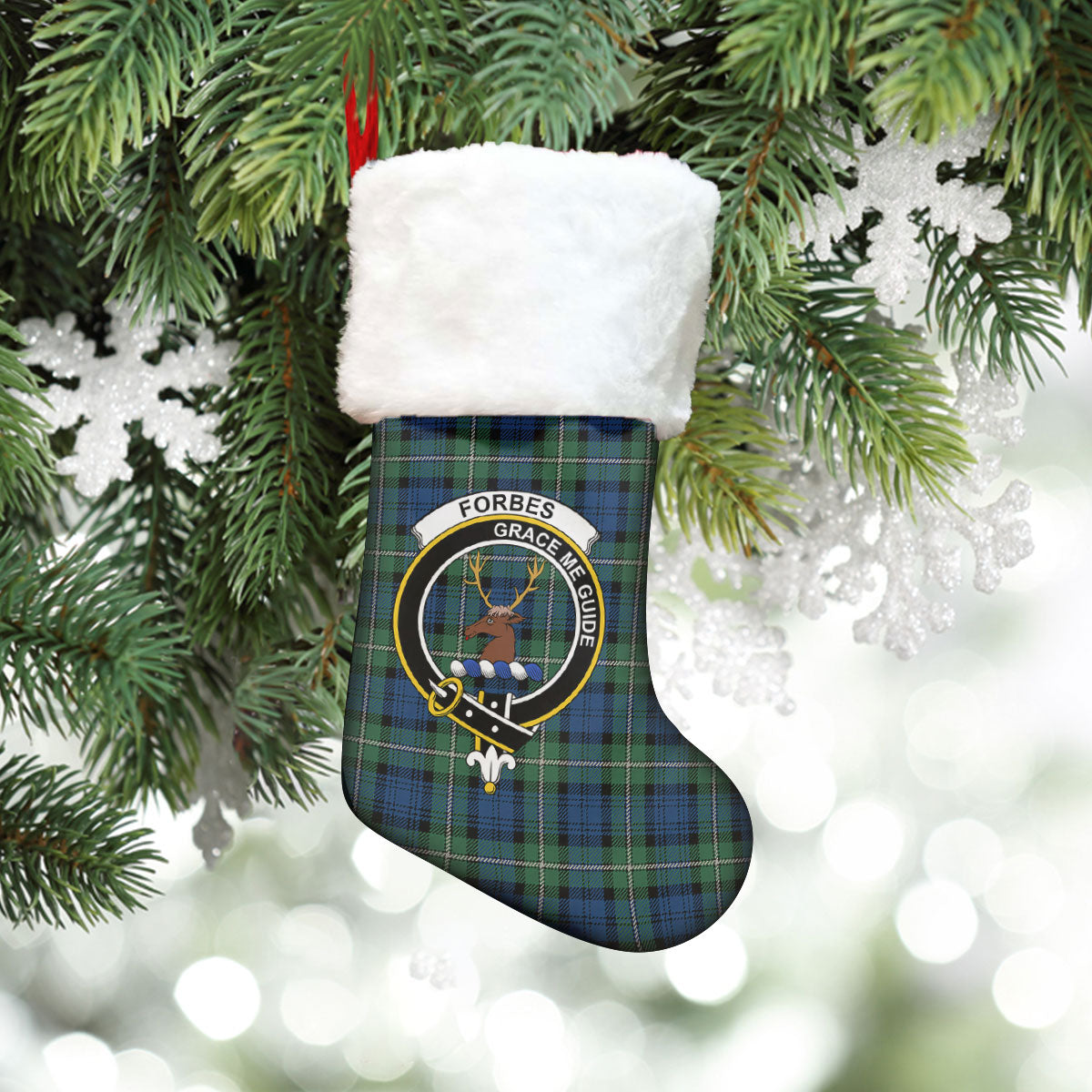 Forbes Ancient Tartan Crest Christmas Stocking