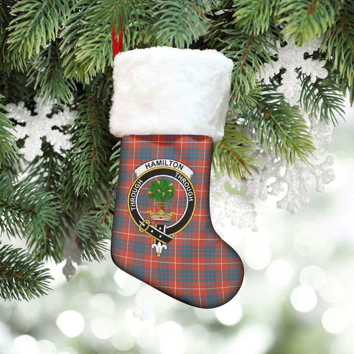 Hamilton Ancient Tartan Crest Christmas Stocking