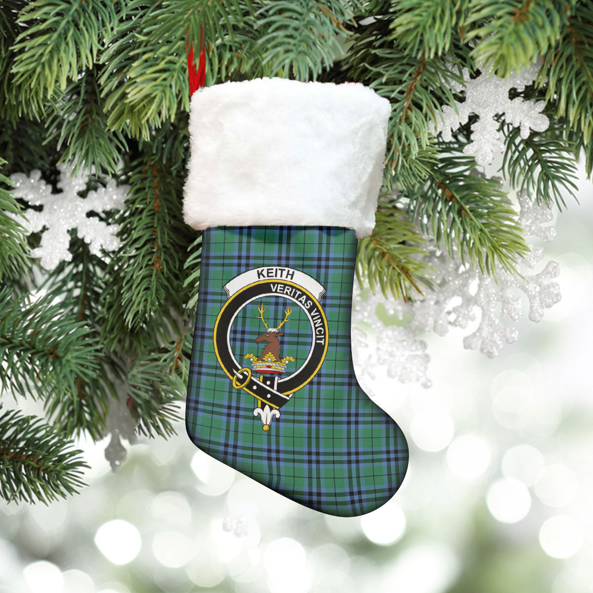 Keith Ancient Tartan Crest Christmas Stocking