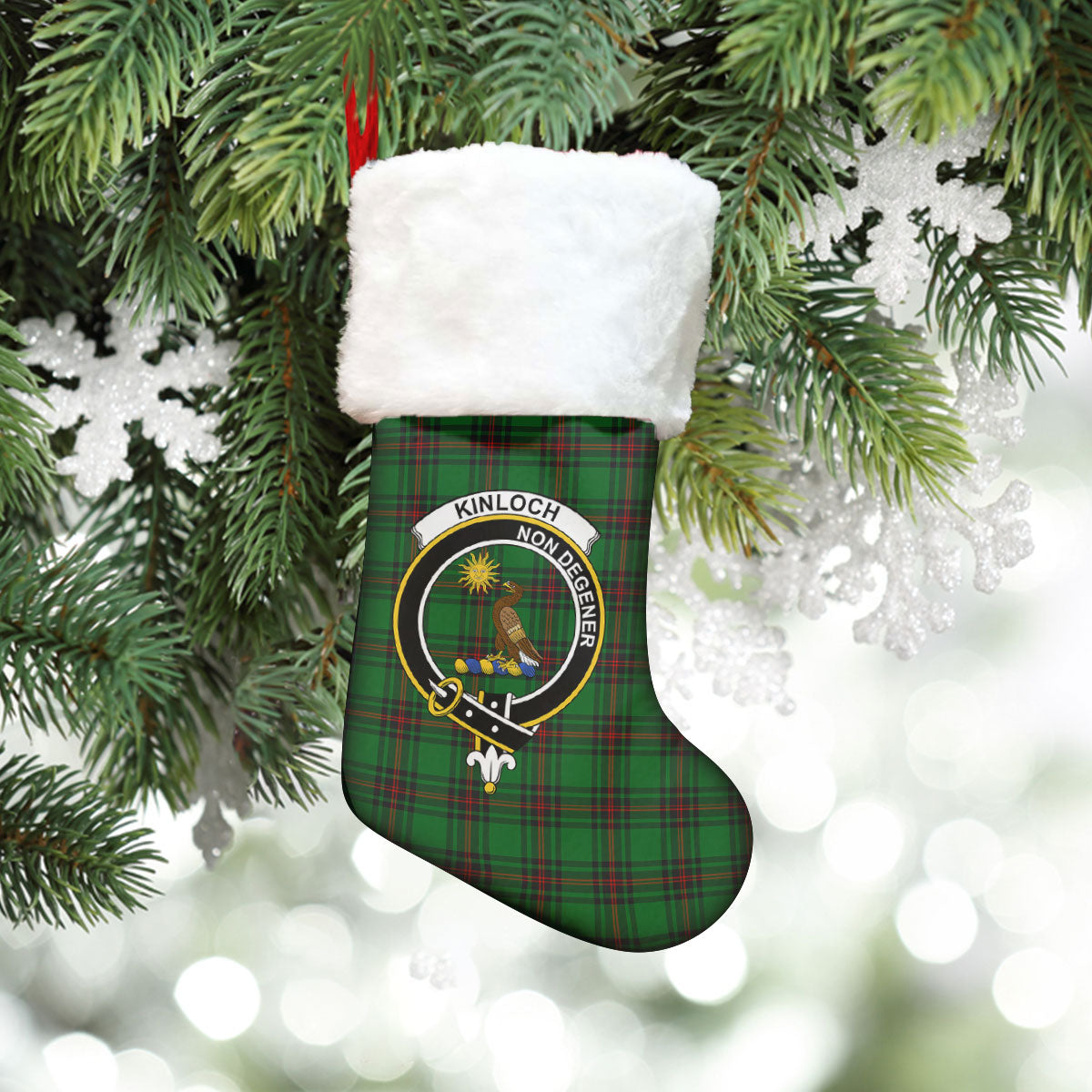 Kinloch Tartan Crest Christmas Stocking