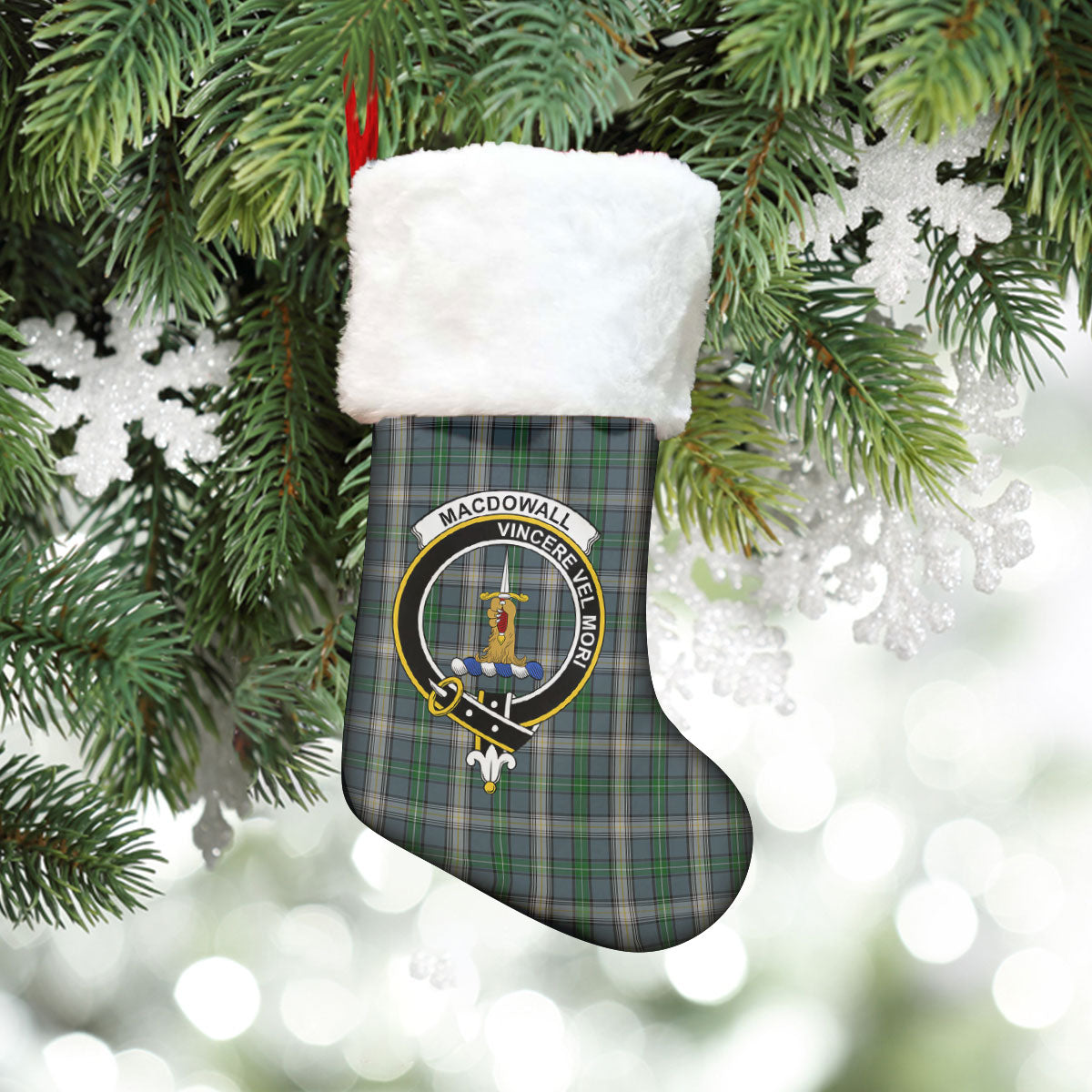 MacDowall Tartan Crest Christmas Stocking