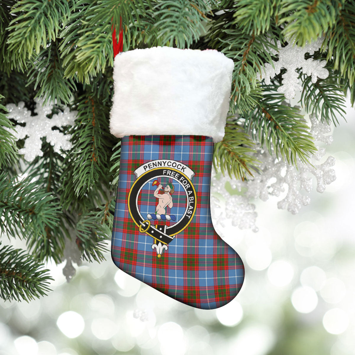 Pennycook Tartan Crest Christmas Stocking