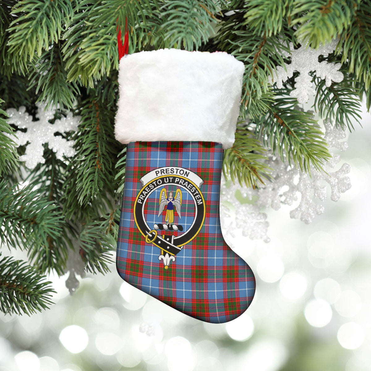 Preston Tartan Crest Christmas Stocking