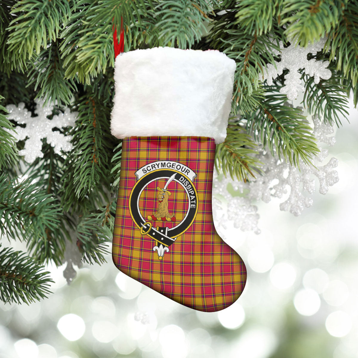 Scrymgeour Tartan Crest Christmas Stocking