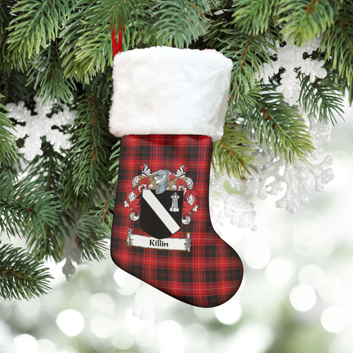 Killin Tartan Crest Christmas Stocking