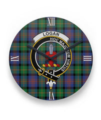 Logan Ancient Tartan Crest Clock