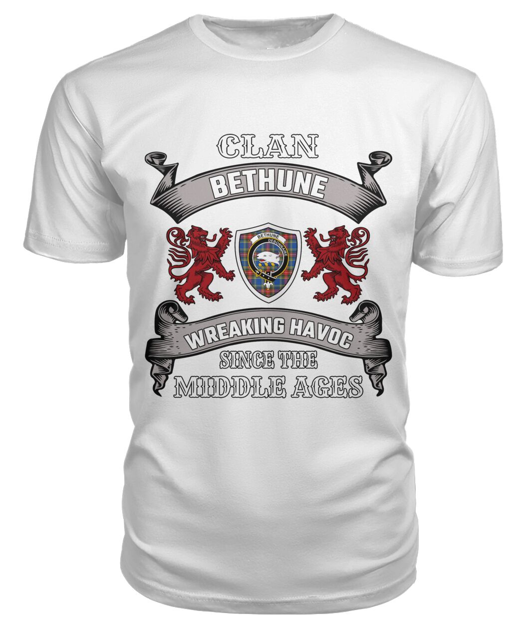Bethune Family Tartan - 2D T-shirt
