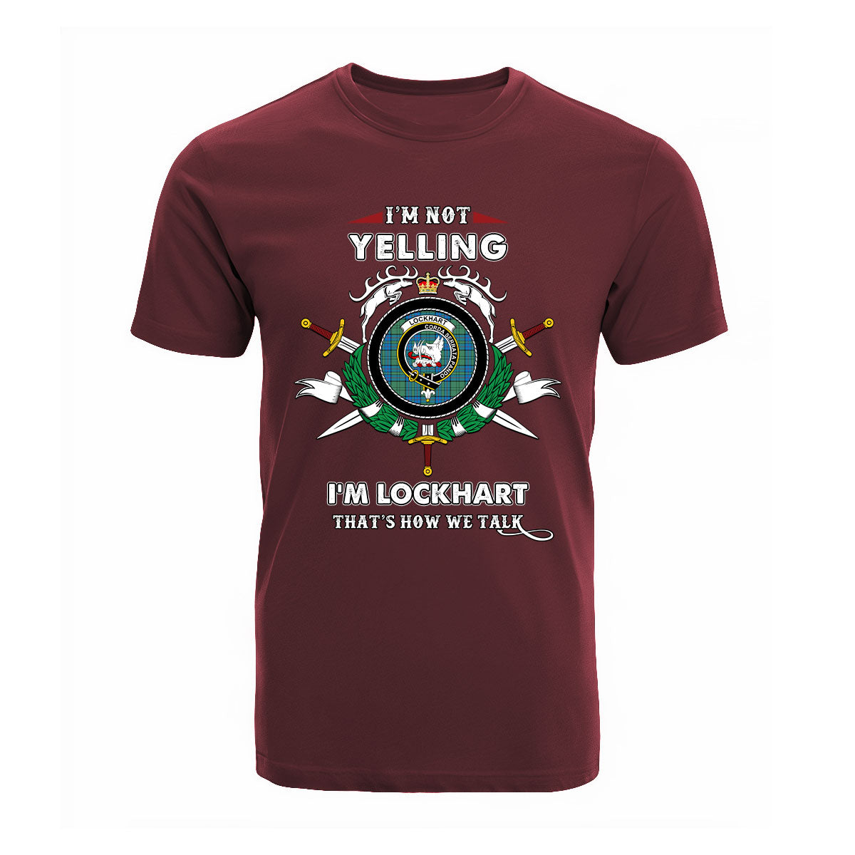 Lockhart Tartan Crest T-shirt - I'm not yelling style