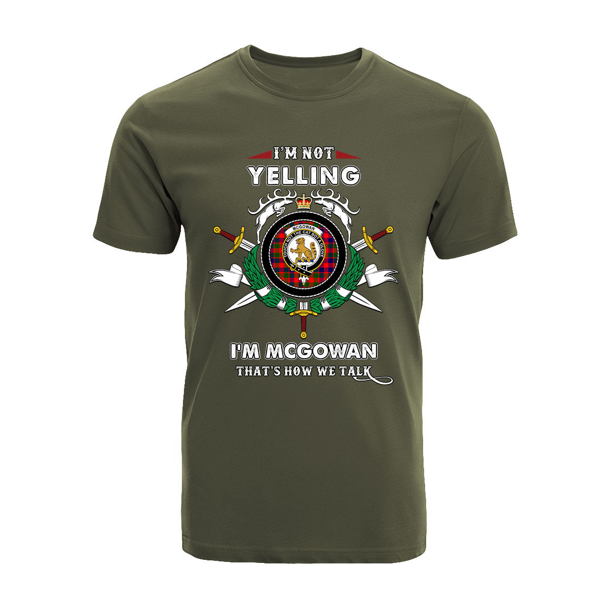 McGowan Tartan Crest T-shirt - I'm not yelling style