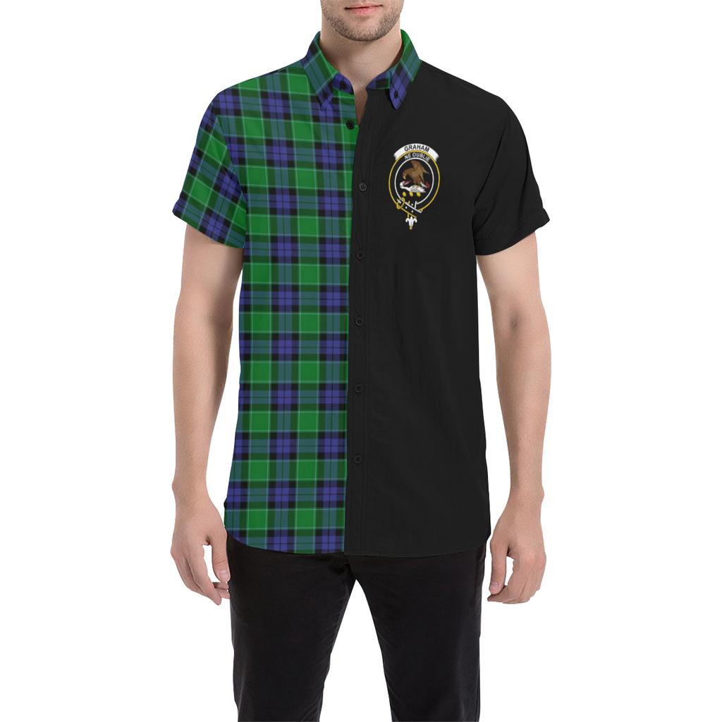 Graham of Menteith Modern Tartan Men Shirt Haft Style
