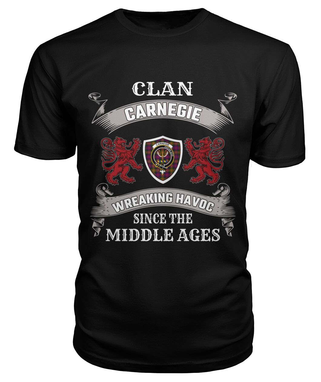 Carnegie Family Tartan - 2D T-shirt