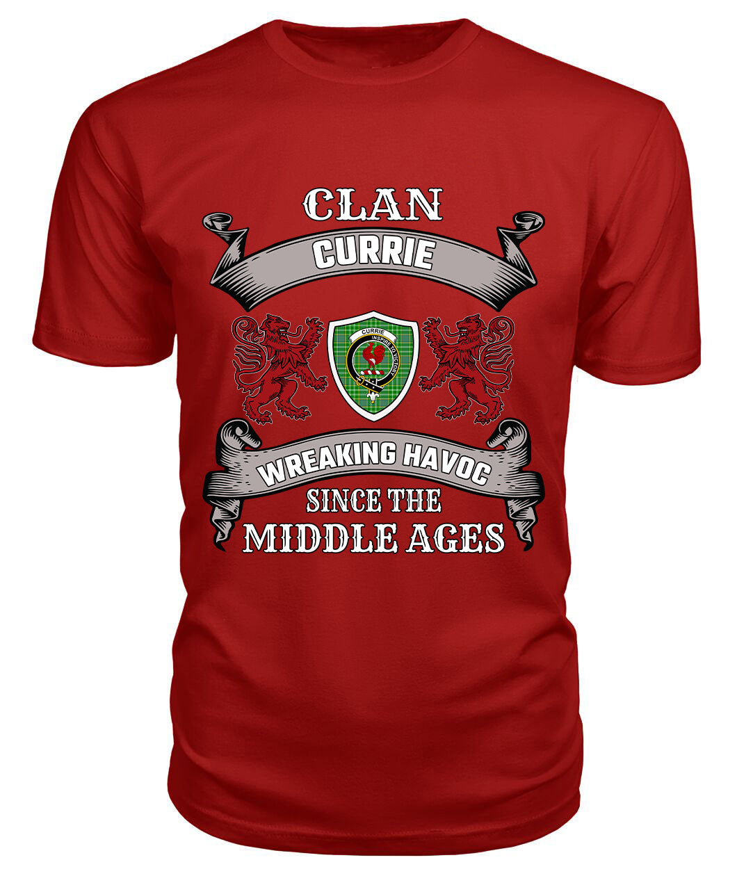 Currie Family Tartan - 2D T-shirt