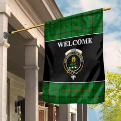 Don Tartan Crest Black Garden Flag