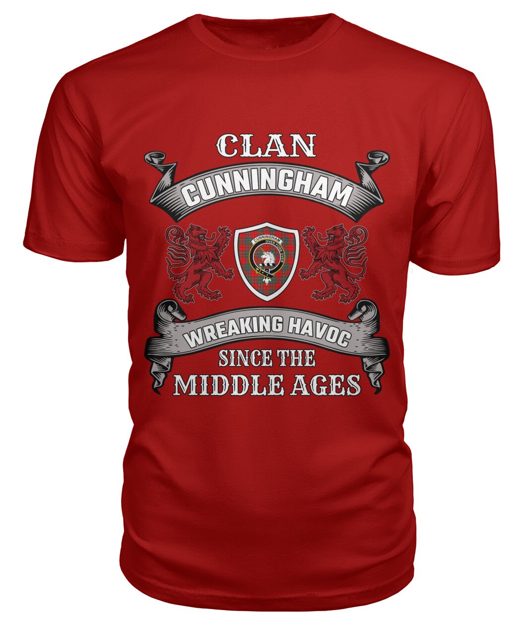 Cunningham Family Tartan - 2D T-shirt