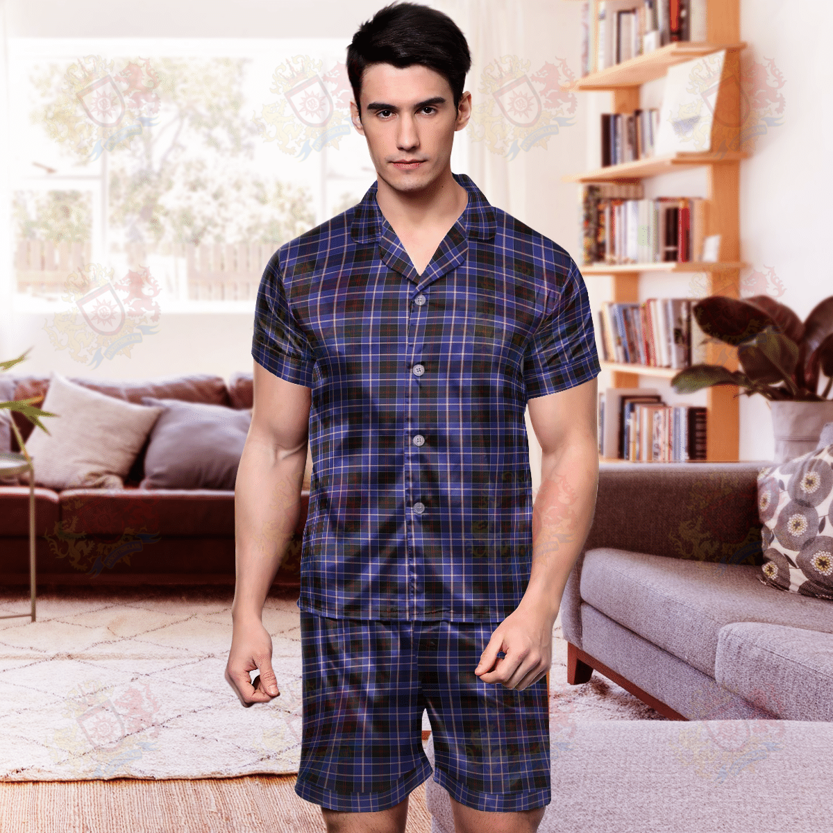 Dunlop Tartan Short Sleeve Pyjama