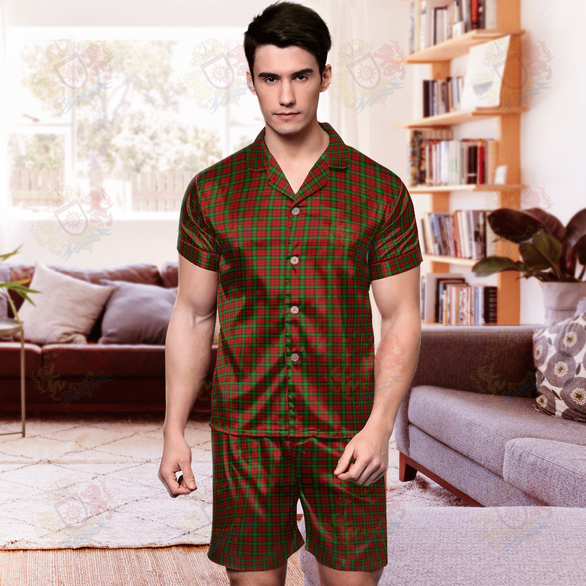 Auchinleck Or Affleck Tartan Short Sleeve Pyjama