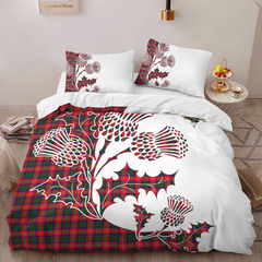 Belshes Tartan Crest Bedding Set - Thistle Style